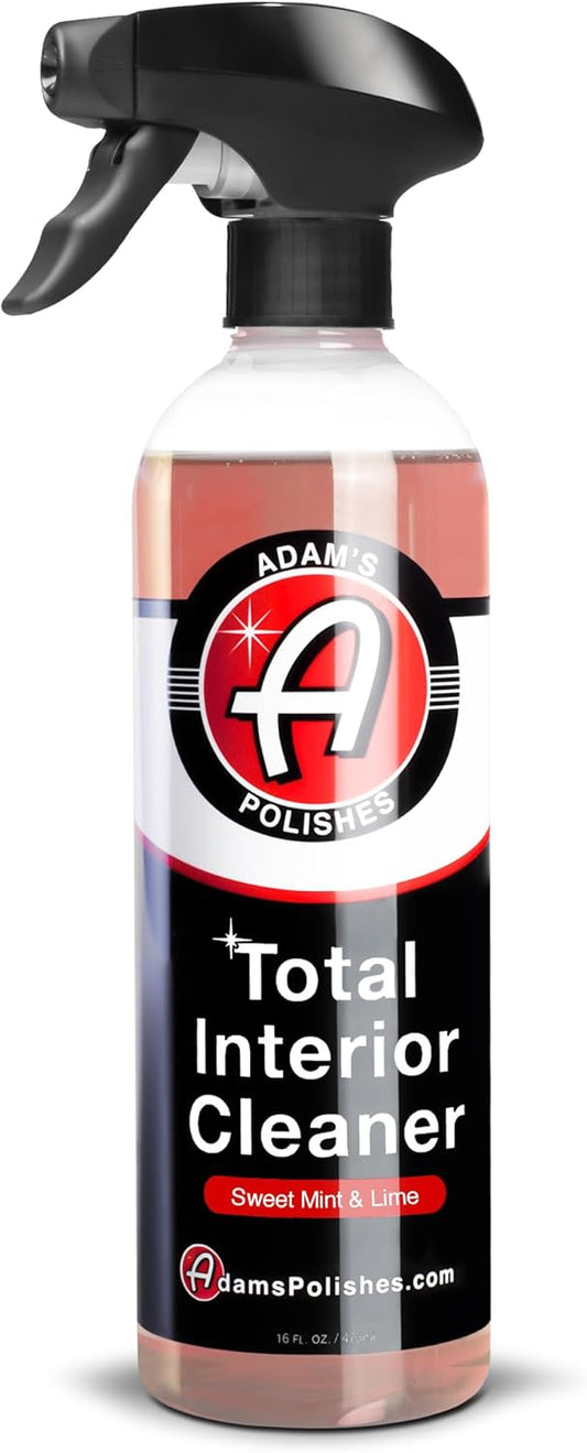 Adam's Polishes Total Interior Cleaner & Protectant, Quick Detailer & SiO2 Protection, Ceramic Infused, Anti-Static, OEM Finish, For Leather, Vinyl, Plastics, Glass & More