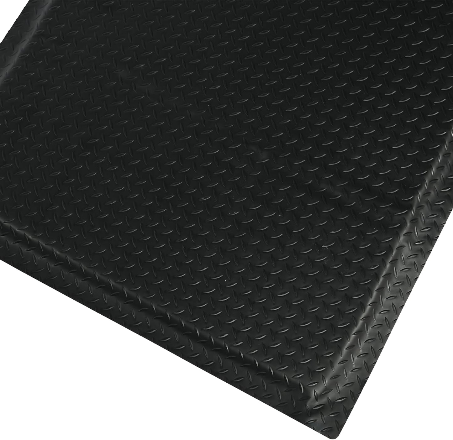 tonchean 3' x 7' Anti Fatigue Mats Industrial Extra Thick 15/16" Ergonomic Standing Floor Pad, Work Mats for Machinist Workshop Garage, Reducing Pressure - Black