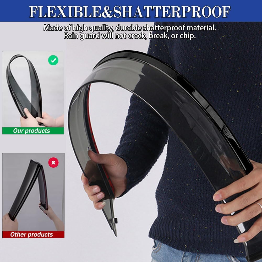 Rain Guards for Edge 2015-2024 SE SEL ST ST-Line Titanium, Tape-on Side Window Deflectors, Window Visors for Edge Cars, for Car Accessories, 4 pcs