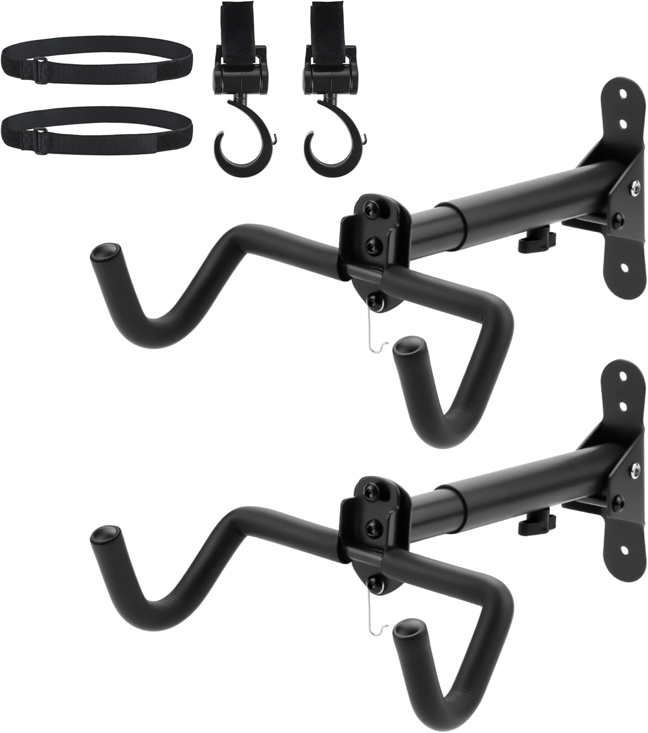 2PACK Bike Rack Garage Bike Wall Mount Bicycle Wall Hanger Bike Hook Bike Storage Rack for Indoor Storage Bike Horizontal Hanger Bicycle Wall Mount Bicycle Wall Rack