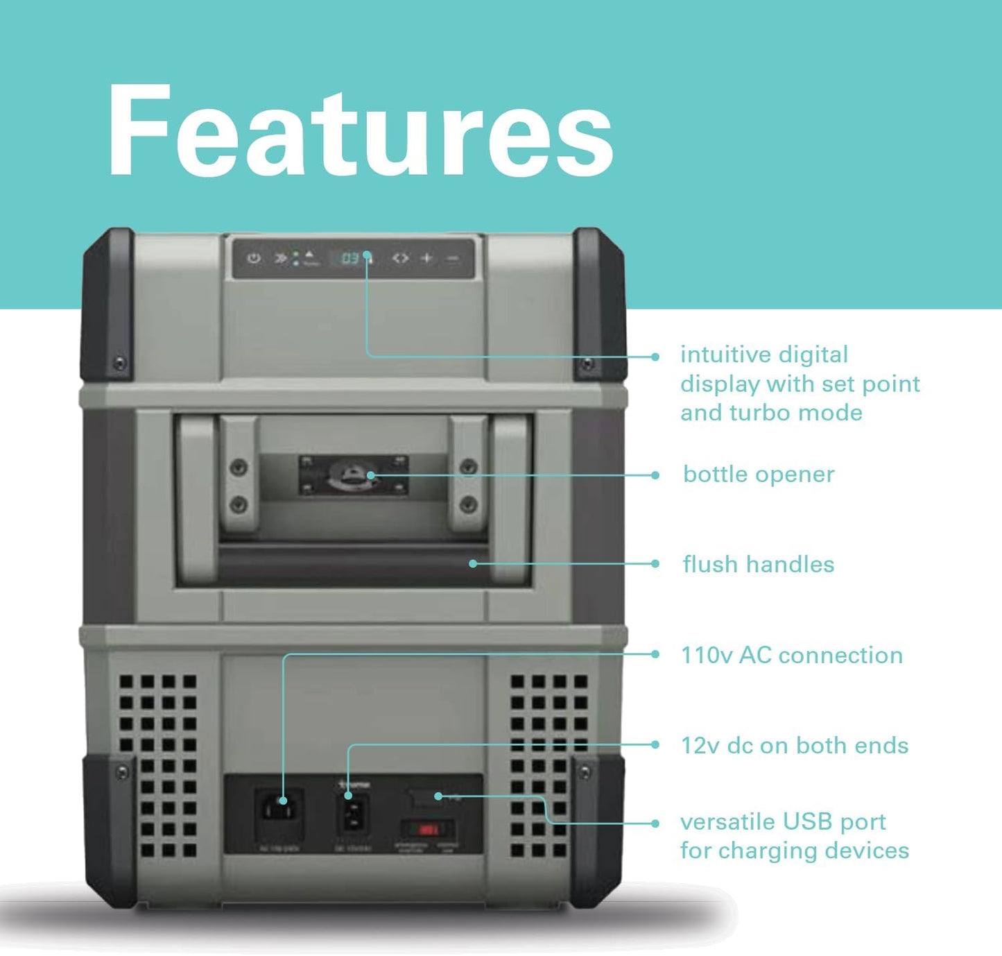 Truma C36 Portable Refrigerator/Freezer (9.5 Gal/38 QT): Single Zone, 12/24V DC & 110V AC Power | Multi-Use for Car, Truck, RV, Events, Travel | Digital Display, App Control | Temp Range: -8°F to 50°F