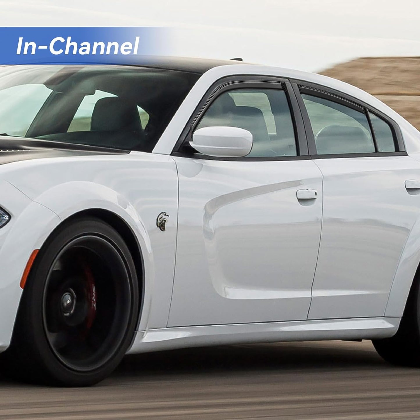 in-Channel Window Visors Rain Guards for 2011-2023 Dodge Charger, Window Vent Wind Deflectors Visors Shades for 11-23 Charger (NOT Outside-Adhensive Style