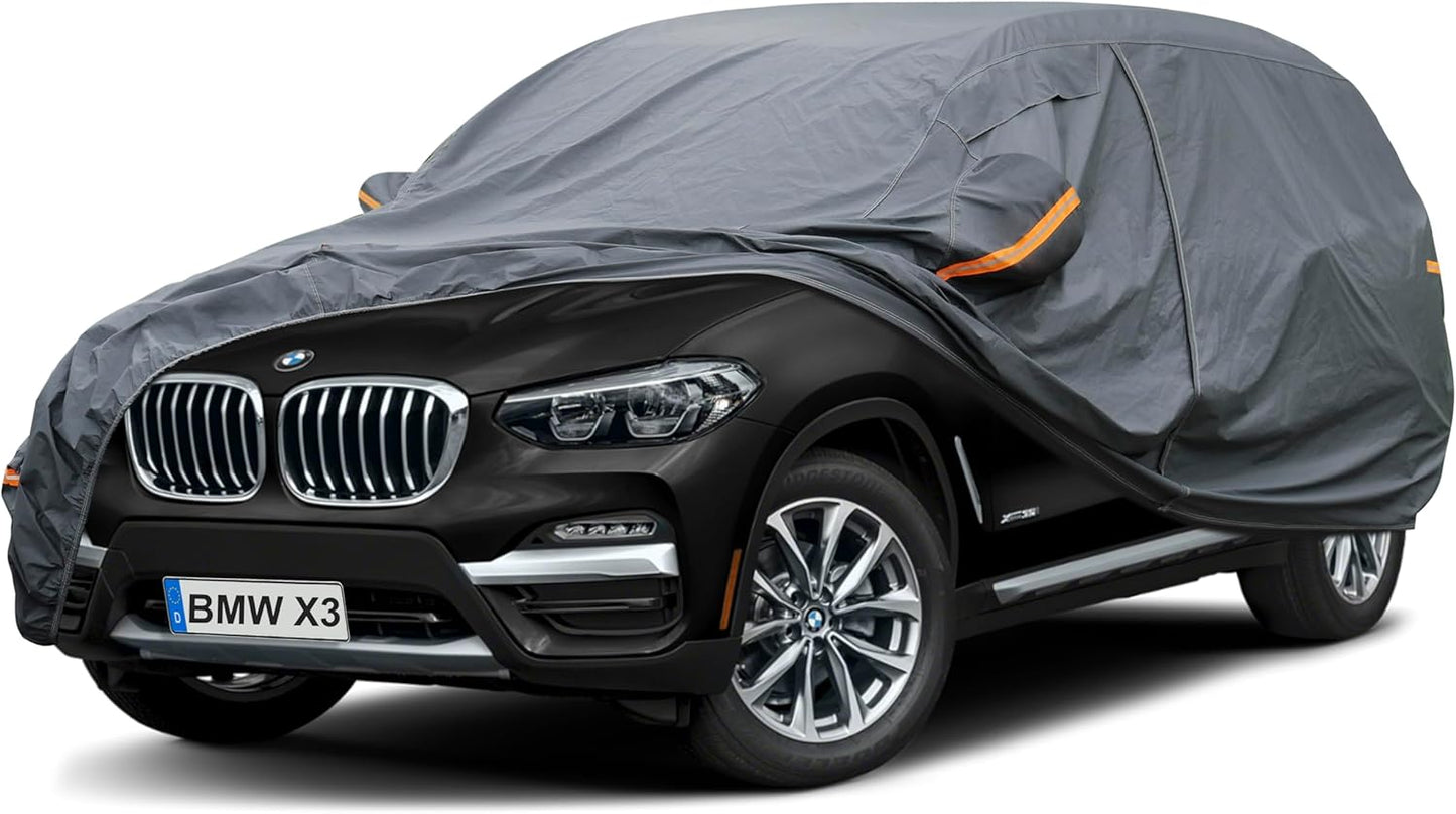 Premium Car Cover Custom Fit BMW X3/X3 M (2003-2025), 16 Layers Heavy Duty Car Cover Waterproof All Weather with Zipper Door for Sun Rain Snow Dust Uv Protection