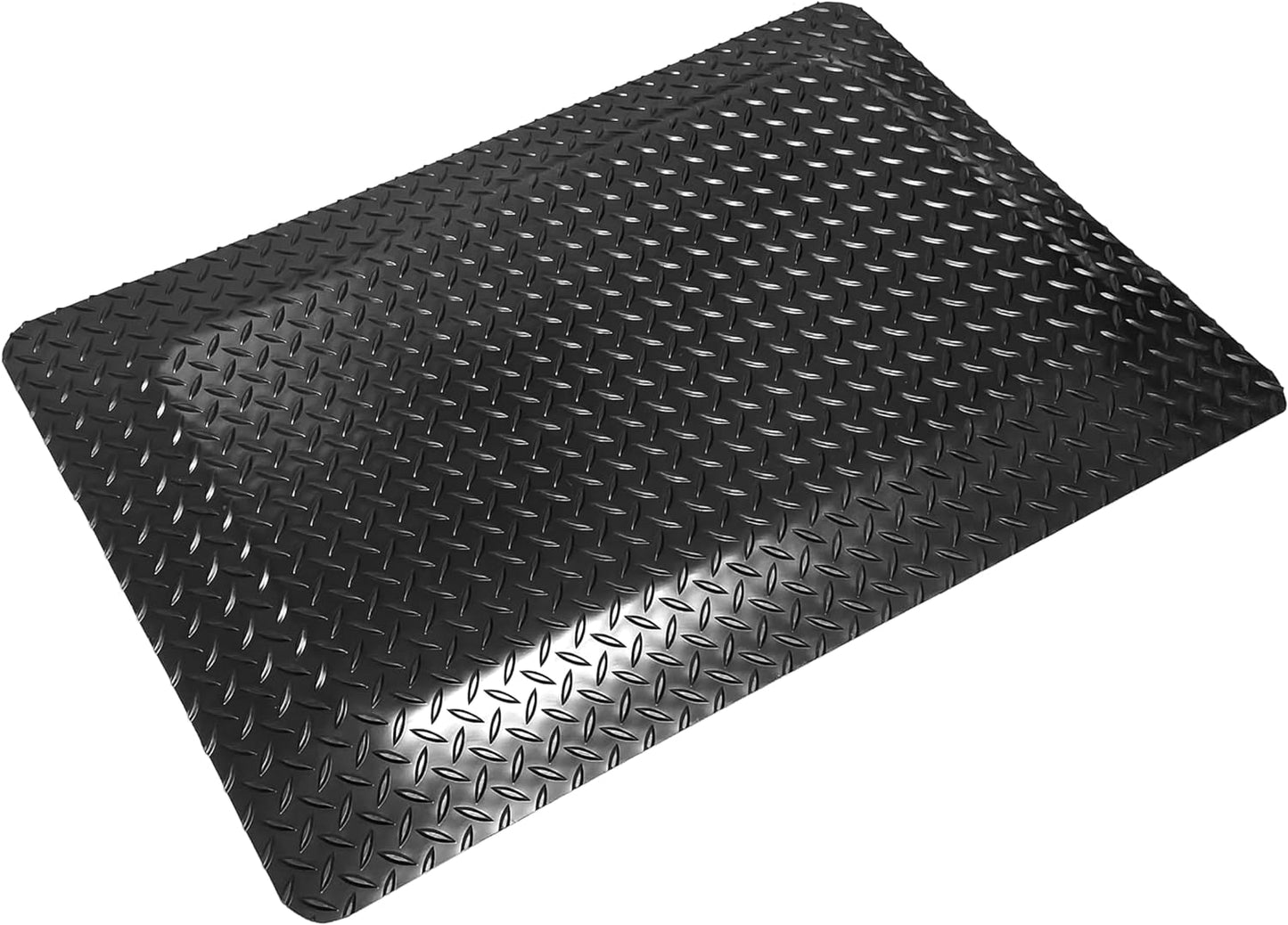 Rhino Mats, American Classic Diamond Anti-Fatigue Mats, Industrial Ergonomic Comfort Standing Mat for Work, Home, Garage, Office, Kitchen or Anywhere (Black 9/16" Thick, 3 FT. x 14 FT.)