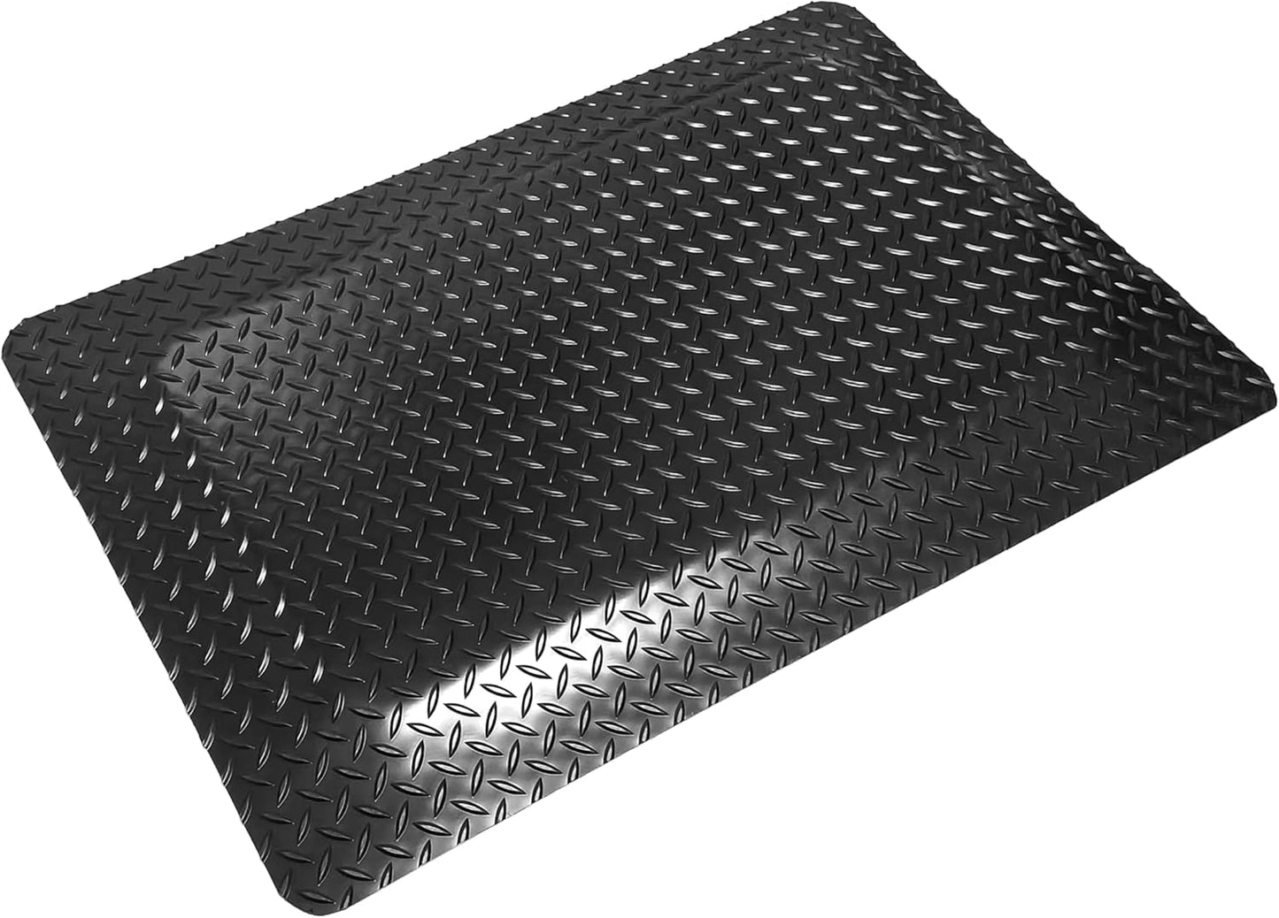 Rhino Mats, American Classic Diamond Anti-Fatigue Mats, Industrial Ergonomic Comfort Standing Mat for Work, Home, Garage, Office, Kitchen or Anywhere (Black 9/16" Thick, 2 FT. x 24 FT.)