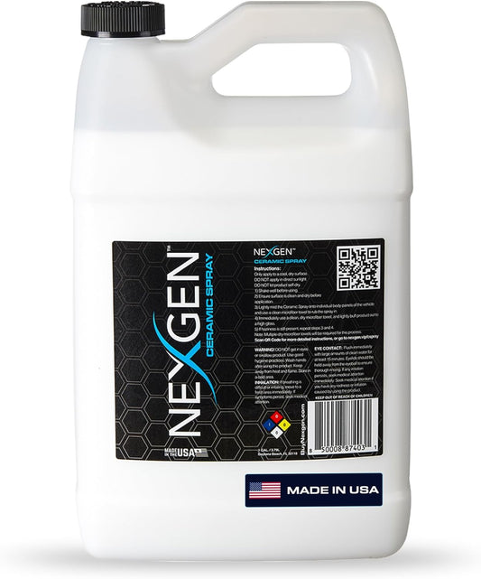 Nexgen Ceramic Spray Silicon Dioxide — Easy to Apply, Ceramic Coating Spray for Cars — Professional-Grade Protective Sealant Polish for Cars, RVs, Motorcycles, Boats, and ATVs — 1 Gallon Jug