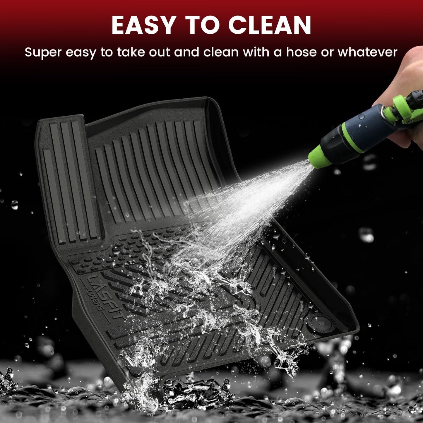 LASFIT Floor Mats & Trunk Mat & Backrest Mat for Rivian R1S 2024 2023 2022, All Weather TPE Mats Custom Fit Floor Liner & Cargo Mat for R1S 1st & 2nd & 3rd Row Full Set Car Mats and Cargo Liner