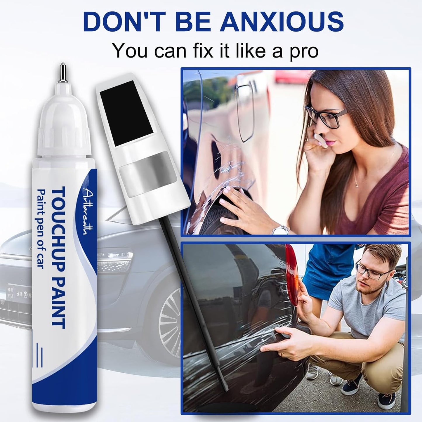 Silver Zynith(PSE/SSE) Touch Up Paint for Dodge-Exact Match–Chips and Nicks Car Paint Scratch Repair Kit Automotive Paint Pen for Challenger/Durango/Grand Caravan/Charger/RAM