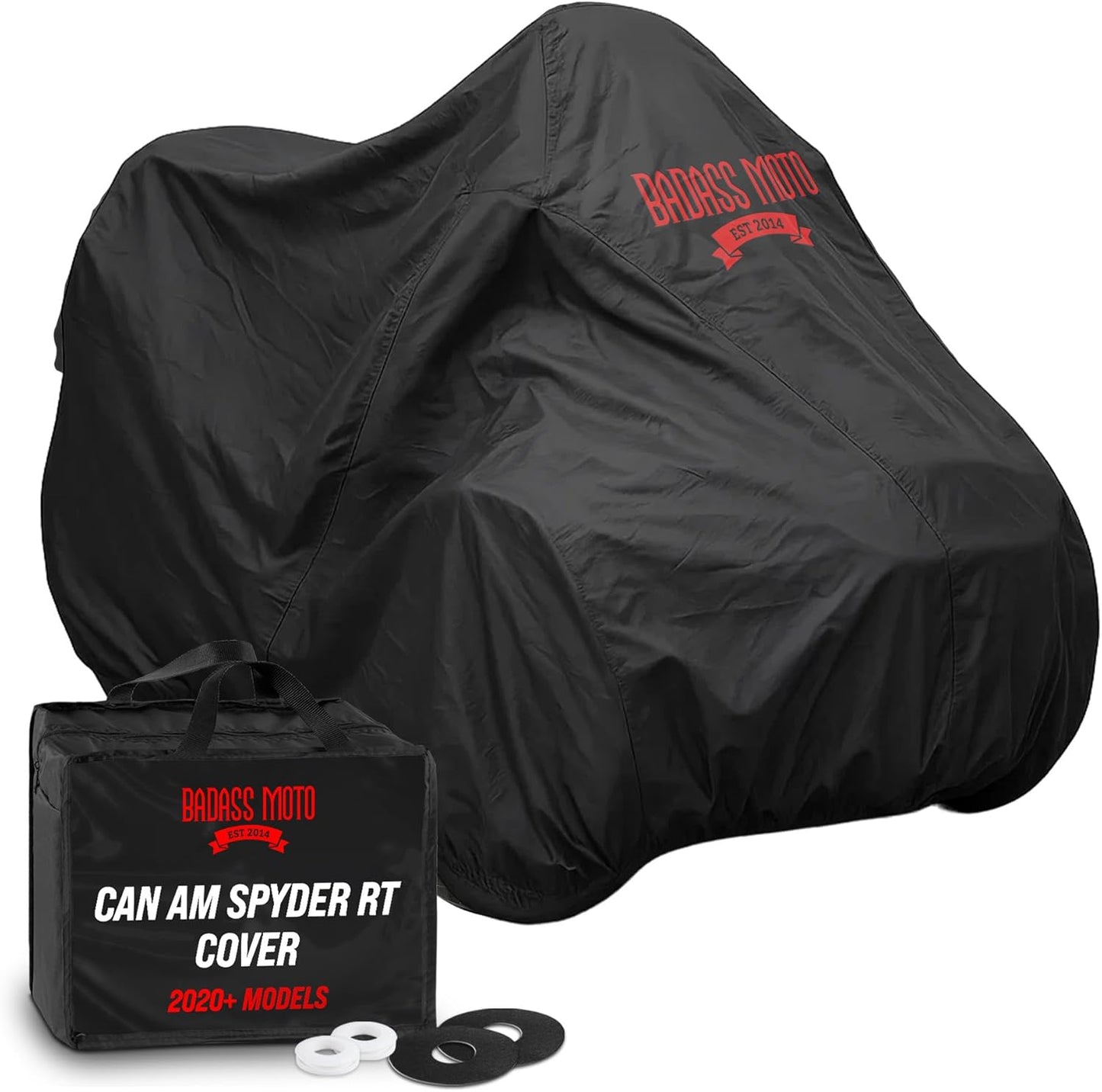 Badass Moto Ultimate Can Am Spyder Cover RT Limited, 2020-2025 Sea to Sky. Fits Can-Am Spyder RT Accessories Durable All Season Weather Waterproof Outdoor Storage Rain Sun Motorcycle Cover Canam