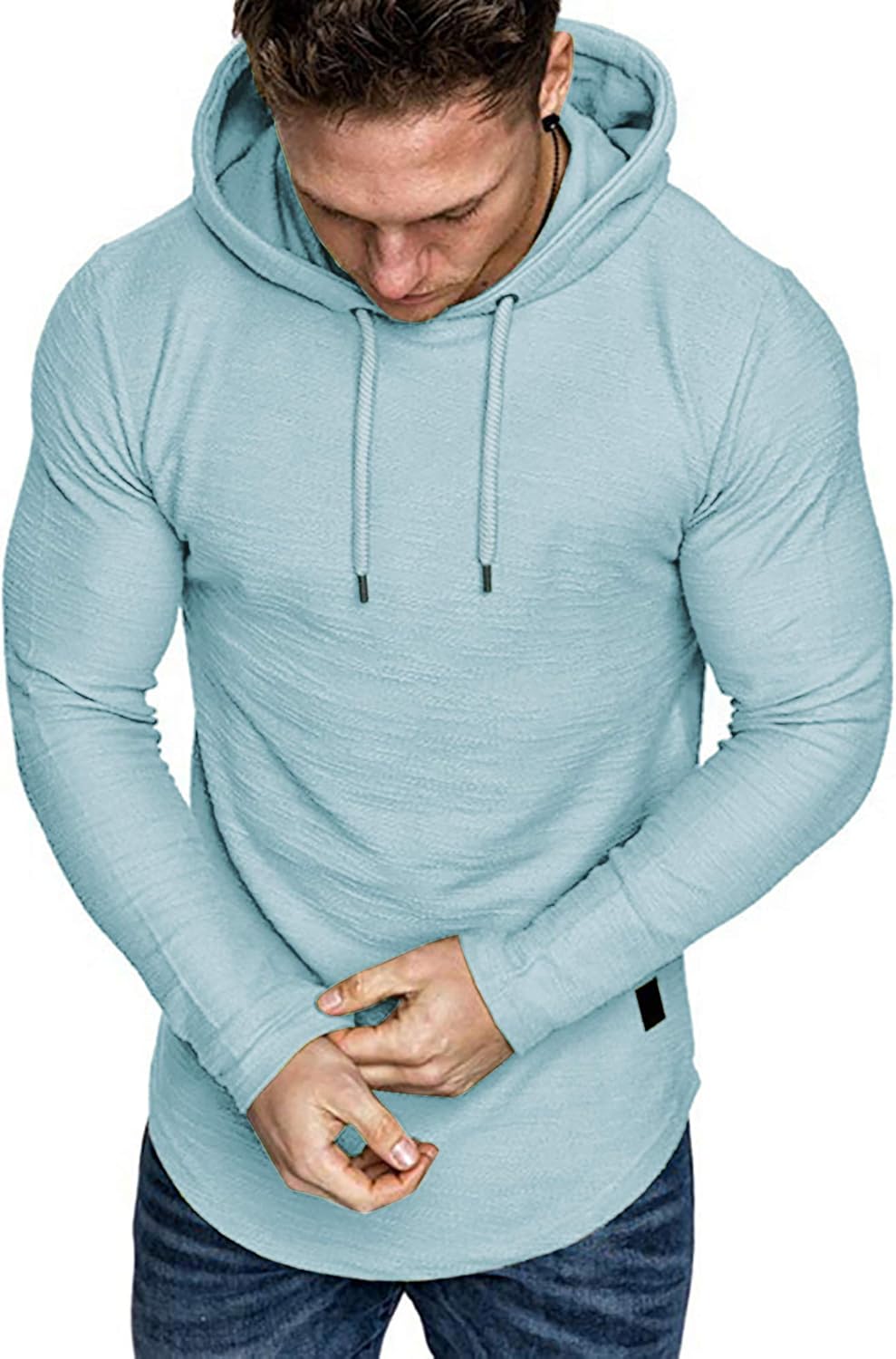 Lexiart Mens Fashion Athletic Hoodies Sport Sweatshirt Solid Color Fleece Pullover