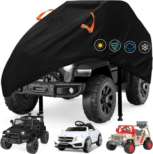 Kids Ride-On Toys Car Cover Waterproof,12/24V Powered Wheels Electric Battery Jeep Car Outdoor Protective Covers for Toddler Big Kids Children Tractor Truck Vehicle,All Weather Protection,52x28x24