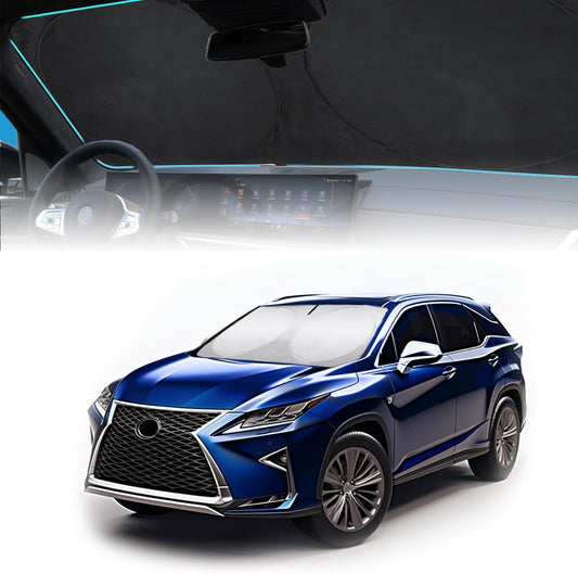 INSAUTO for RX 2025 Windshield Sun Shade Sunshade Custom-fit for Lexus RX SUV 2016-2022 2023 2024 Windshield Cover Front Window 4-Layers Sun Visor Foldable Blocks UV Rays Shield Keep Your Car Cooler