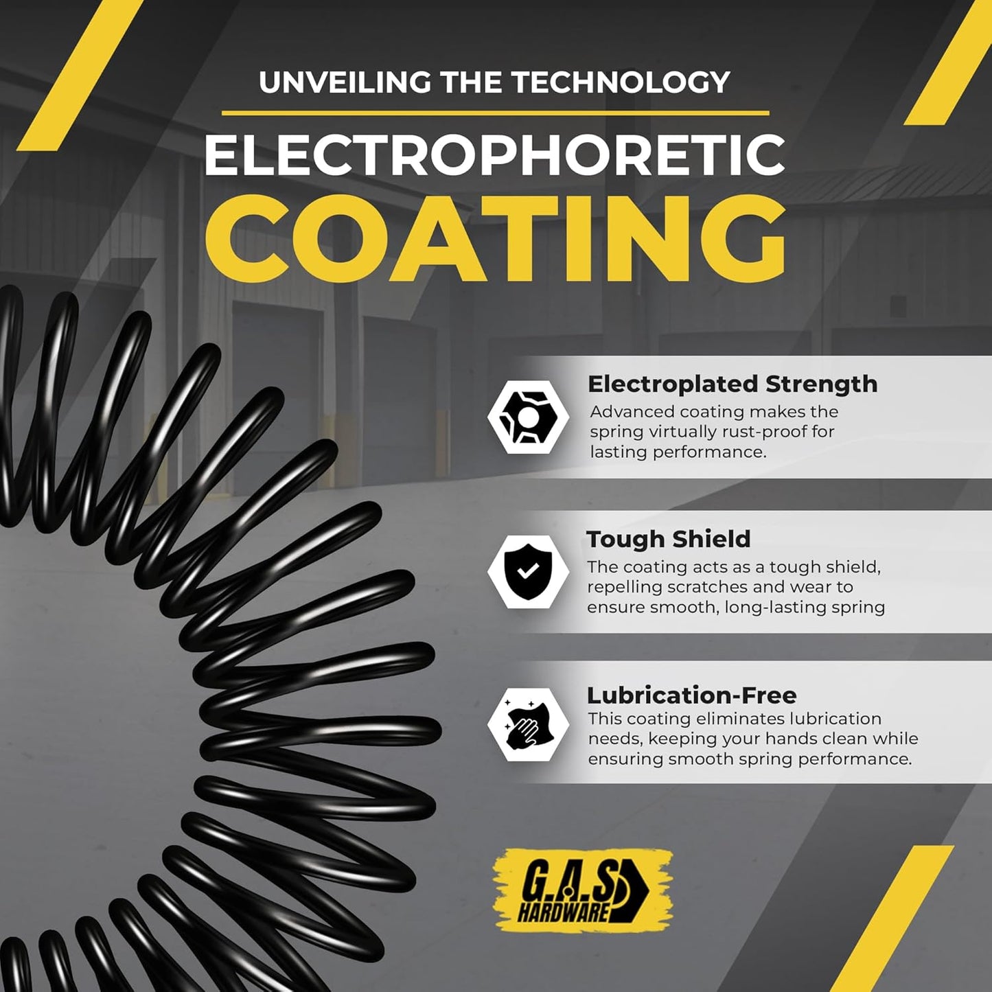 Garage Door Torsion Spring 243x2x30 Torsion Springs for Garage Door Repair Left Hand Wound Replacement for Right Side of Garage Door with 1" Steel Bearing, Gloves, Manual and Winding Bars (Black Cone)