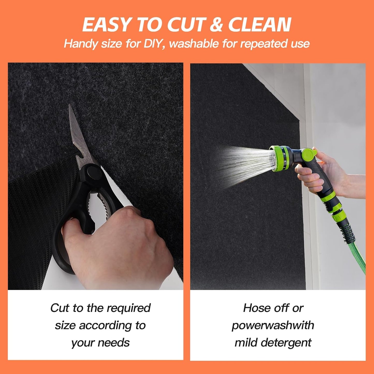 36"x60" Garage Floor Mat & Oil Spill Mat, Heavy Duty Under Car Mat for Garage & Driveway, Protects Against Oil, Chemicals & Stains with TPE Anti-Leak Backing, Reusable & Washable