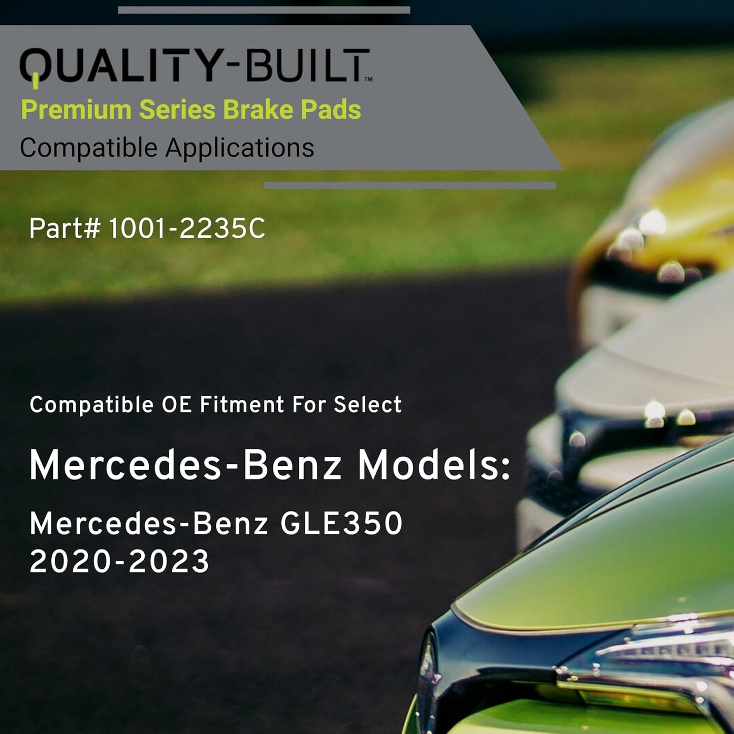 Premium Ceramic Rear Brake Pads (1001-2235C) Compatible with Mercedes-Benz GLE350 2020-2024