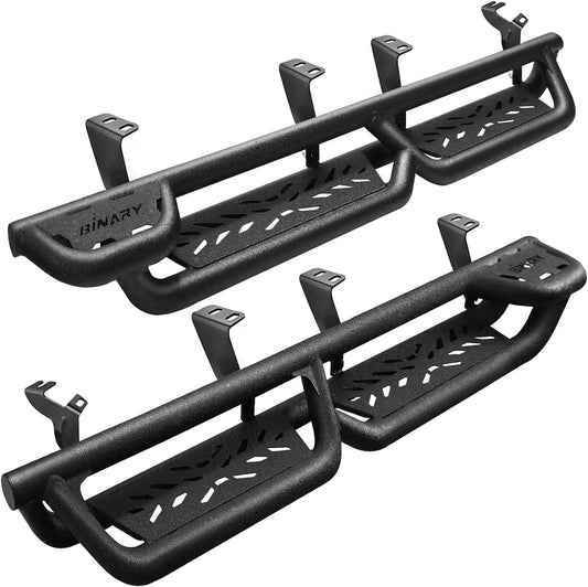 BINARY STAR Running Boards Compatible with Vehicle 2022-2025 Toyota Tundra CrewMax Cab. 6 Inch Tundra Step Bars Carbon Steel Nerf Bars, Bed Access Side Steps Step Rails.