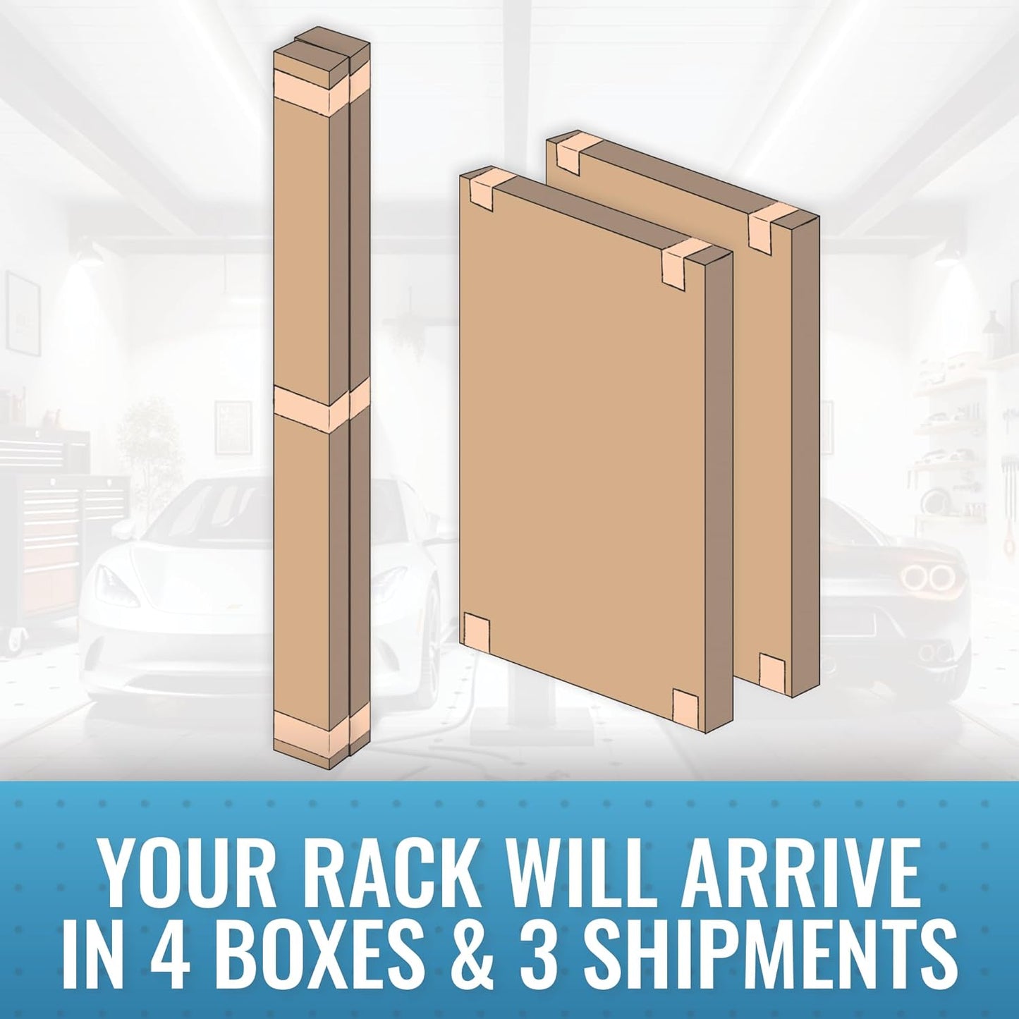 2-Pack 4 x 8 MonsterRax Overhead Garage Storage Rack, Ceiling Racks for Garage, Organization Shelving, Adjustable Hanging Shelf, White, 24"-45" Height Adjustment,