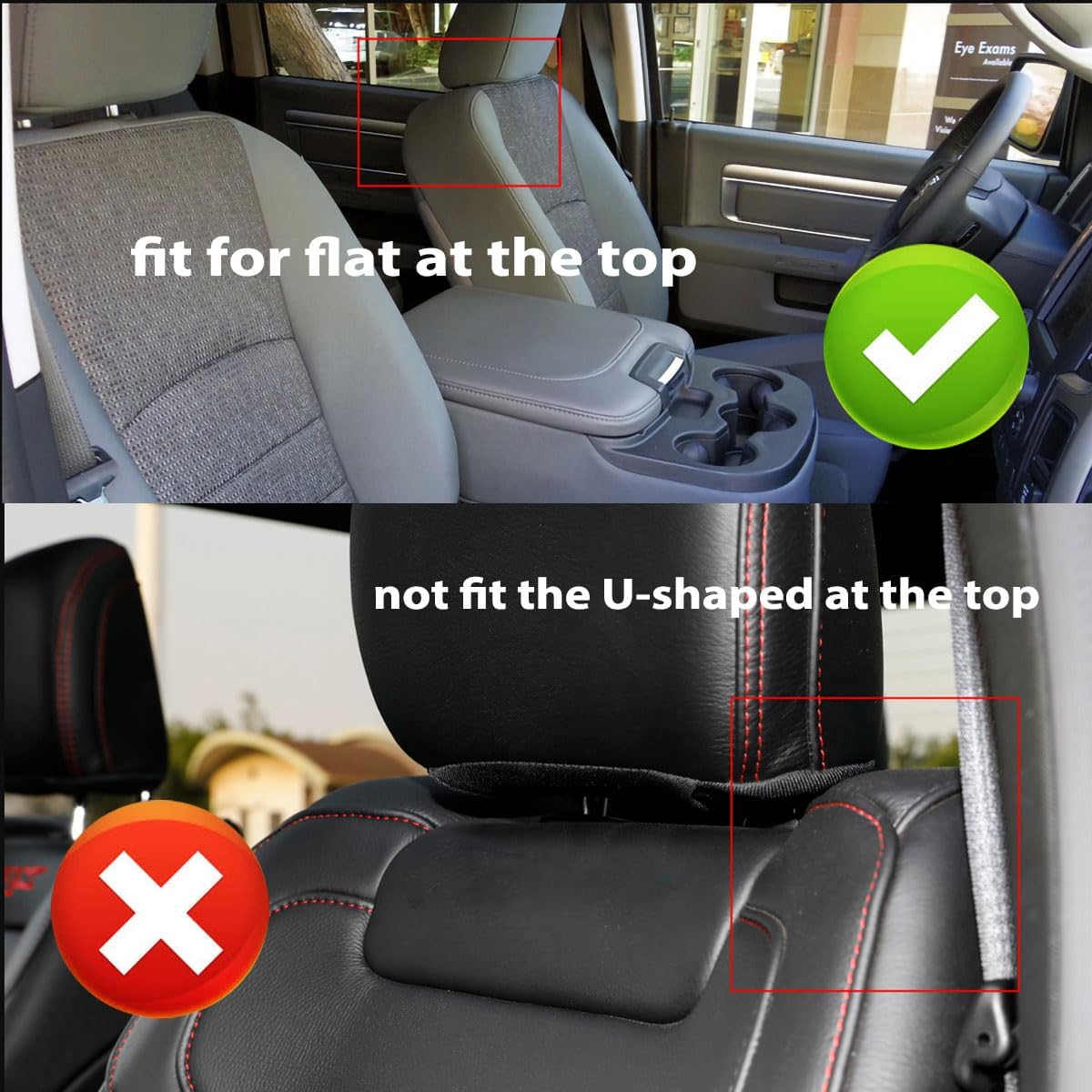 AOMSAZTO Custom Fit Seat Covers for Ram 2500 (2019-2025) Premium Faux Leather Car Seat Covers Full Set Black Waterproof Protection