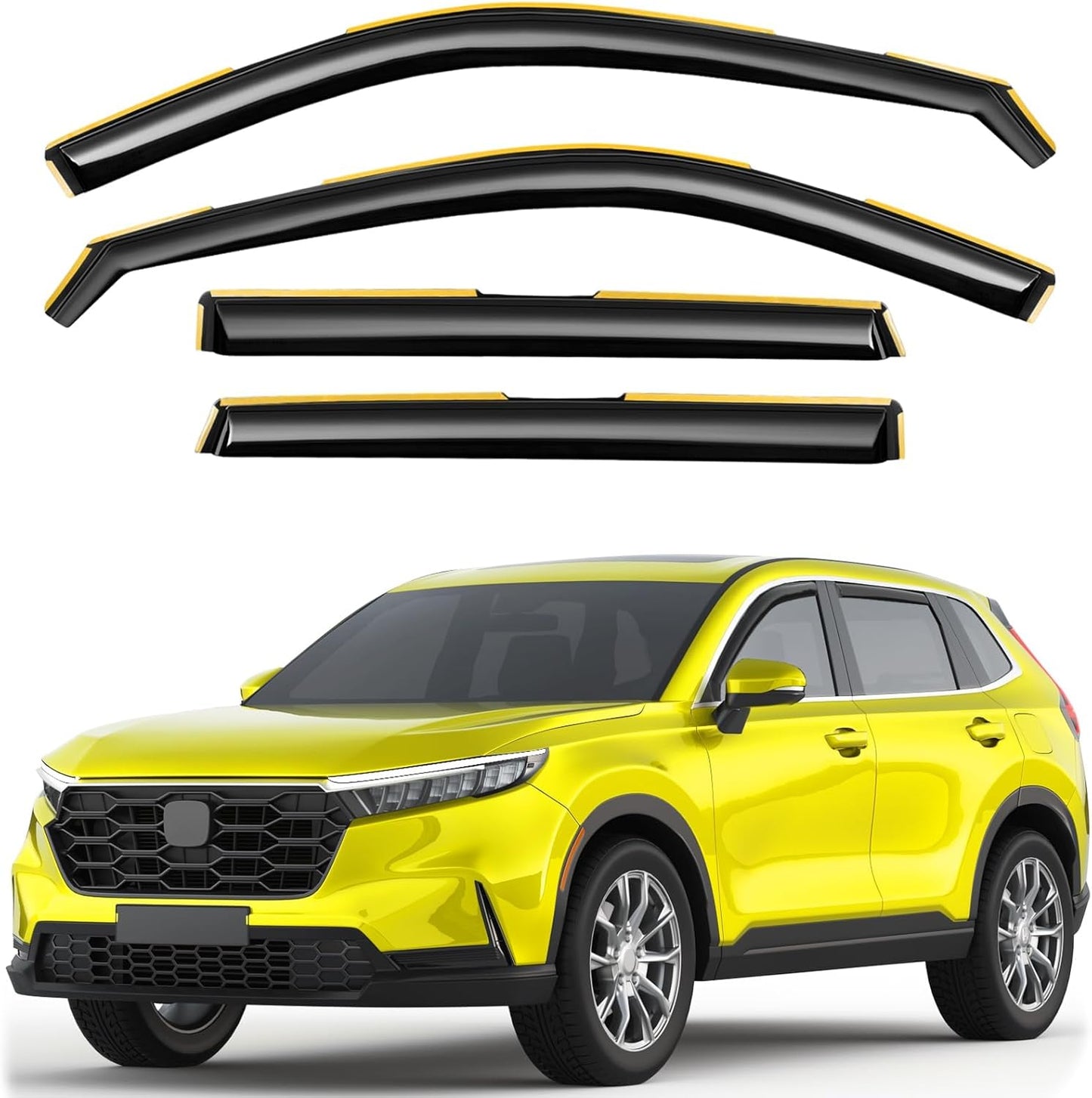 in-Channel Window Rain Guards Fit for 2023 2024 2025 Honda CR-V CRV C-RV Extra Durable Window Deflectors Vent Visors Shades Exterior Car Accessories- 4 pcs