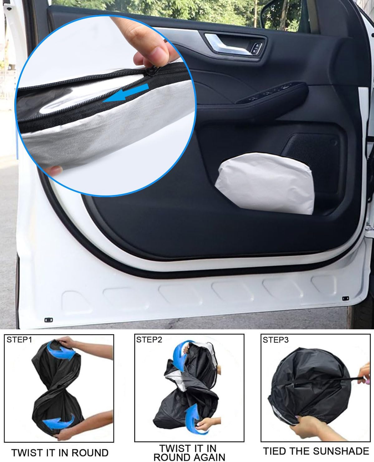 2025 Upgrade Front Windshield Sunshade fit for Ford Escape 2020-2025 Reflector Foldable Car Shade Automotive Windshield Sunshades Ford Escape Windshield Sun Shade |Keeps Your Vehicle Cool|