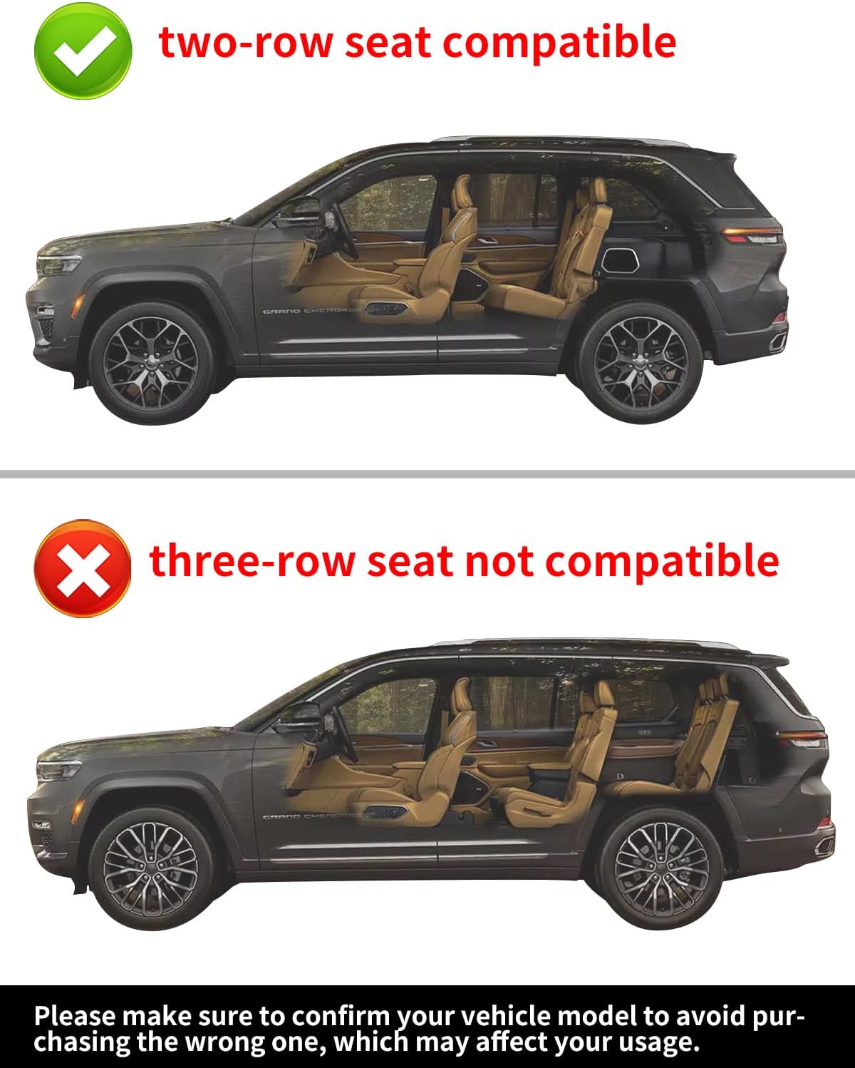 in-Channel Window Rain Guards Fit for Jeep Grand Cherokee 2-Row 2022 2023 2024 2025 (Not for L,Not for 3-Row) Extra Durable Window Deflectors Vent Visors Shades Visors Rain Guards -4 pcs