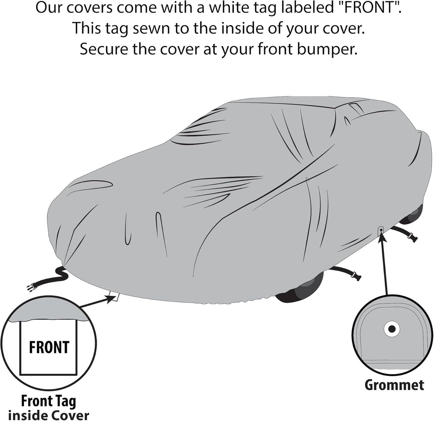 5 Layer Car Cover for 2022-2024 Jeep Grand Wagoneer SUV 4-Door, Pollution, Dust, Sun, Snow, Rain, Hail All Weather Protection, Breathable, Gray