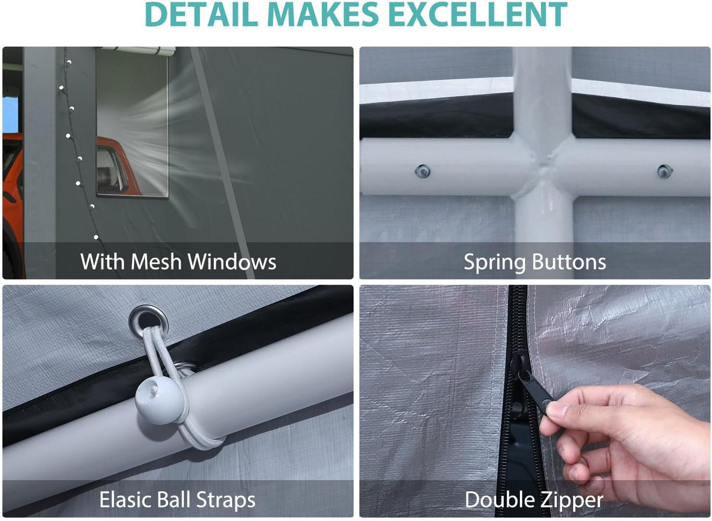 Carports 10X16 Heavy Duty，Car Ports with 180G Removable Side Walls, Carport Canopy, Portable Car Port Garage, Car Shelter All Weather,Gray