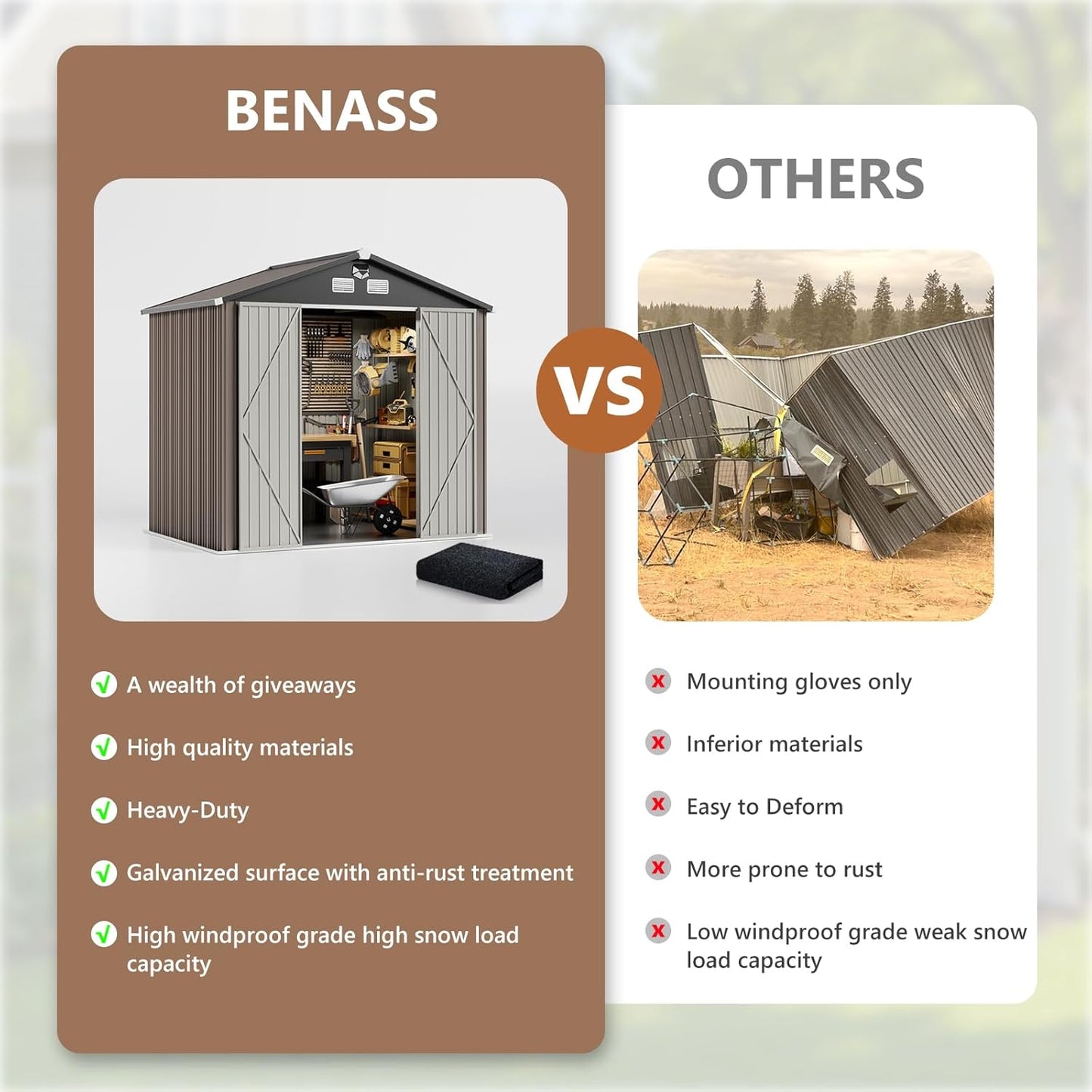 Outdoor Storage Shed 10x8 FT,Metal Tool Sheds,Waterproof Outside Storage Shed with Lockable Doors & Air Vent,Storage Building for Backyard Garden