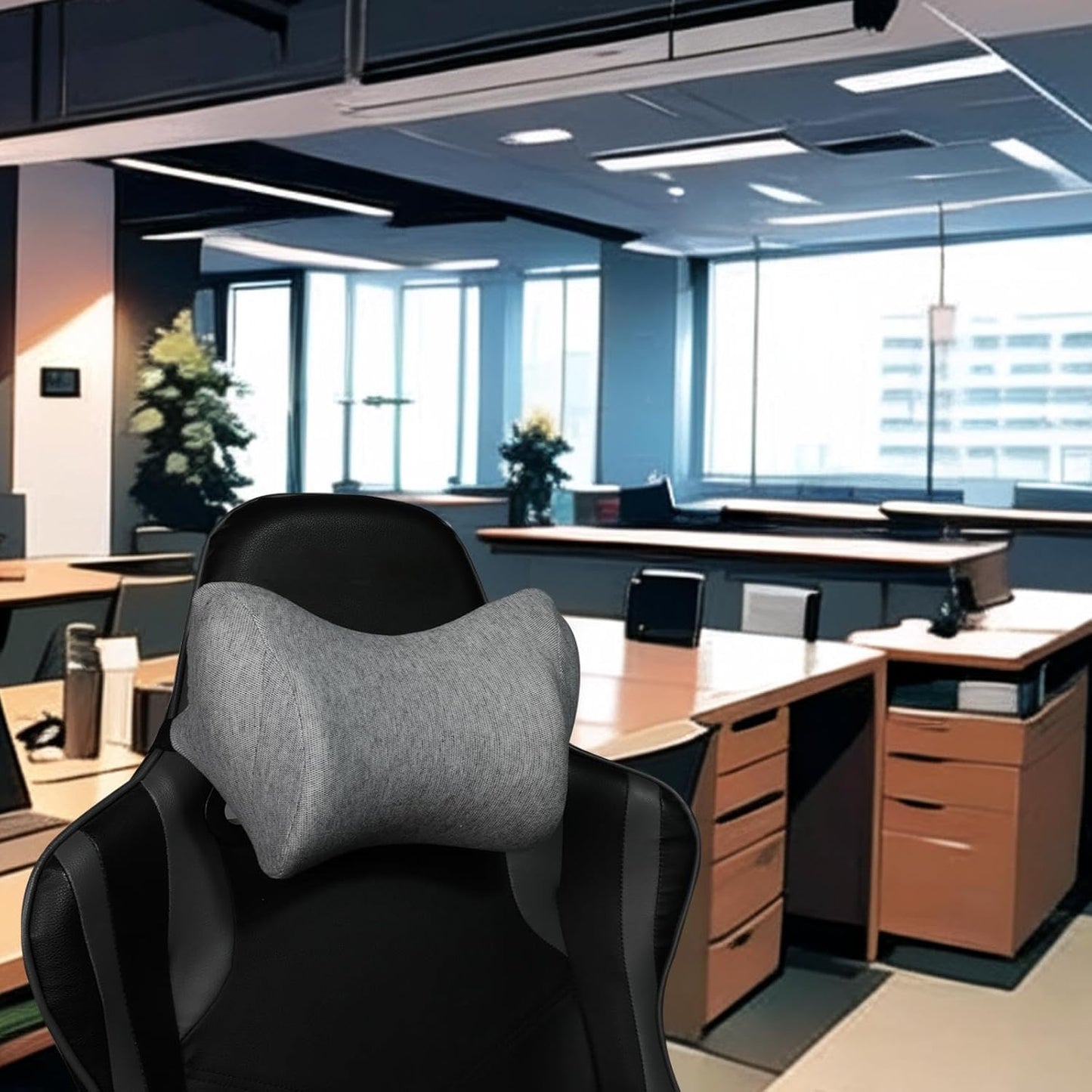 Car Neck Pillow for Driving Gaming Chair Neck Pillow with Adjustable Strap and Removable Cover, Memory Foam Headrest Pillow for Chairs, Ergonomic Design, 2 Pack