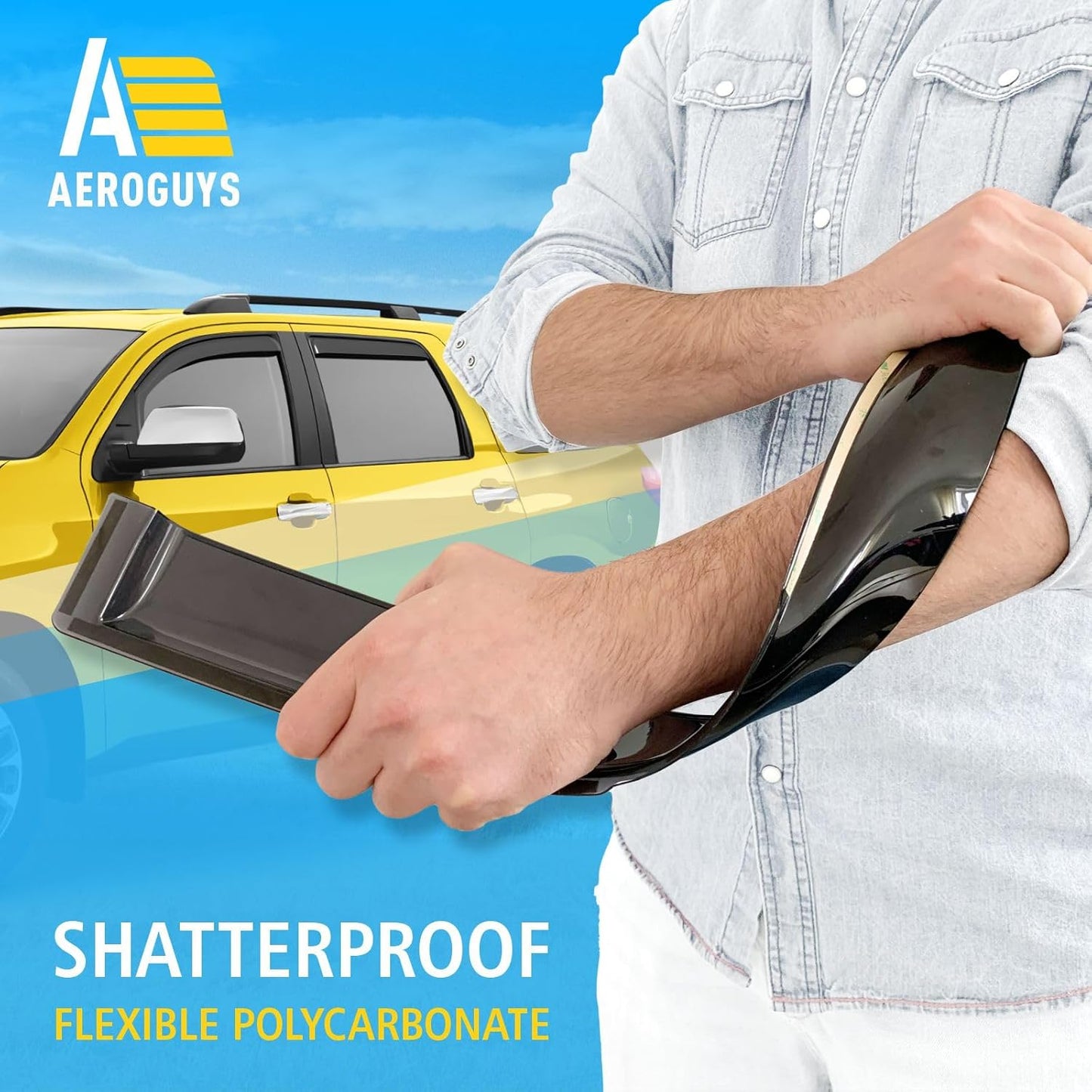 Extra Durable Window Deflectors in-Channel Window Visors Rain Guards Fit for Toyota Sequoia 2008-2022, Sun Visors, Wind Vent for Shades, Exterior Car Accessories - 4pcs. AG0514