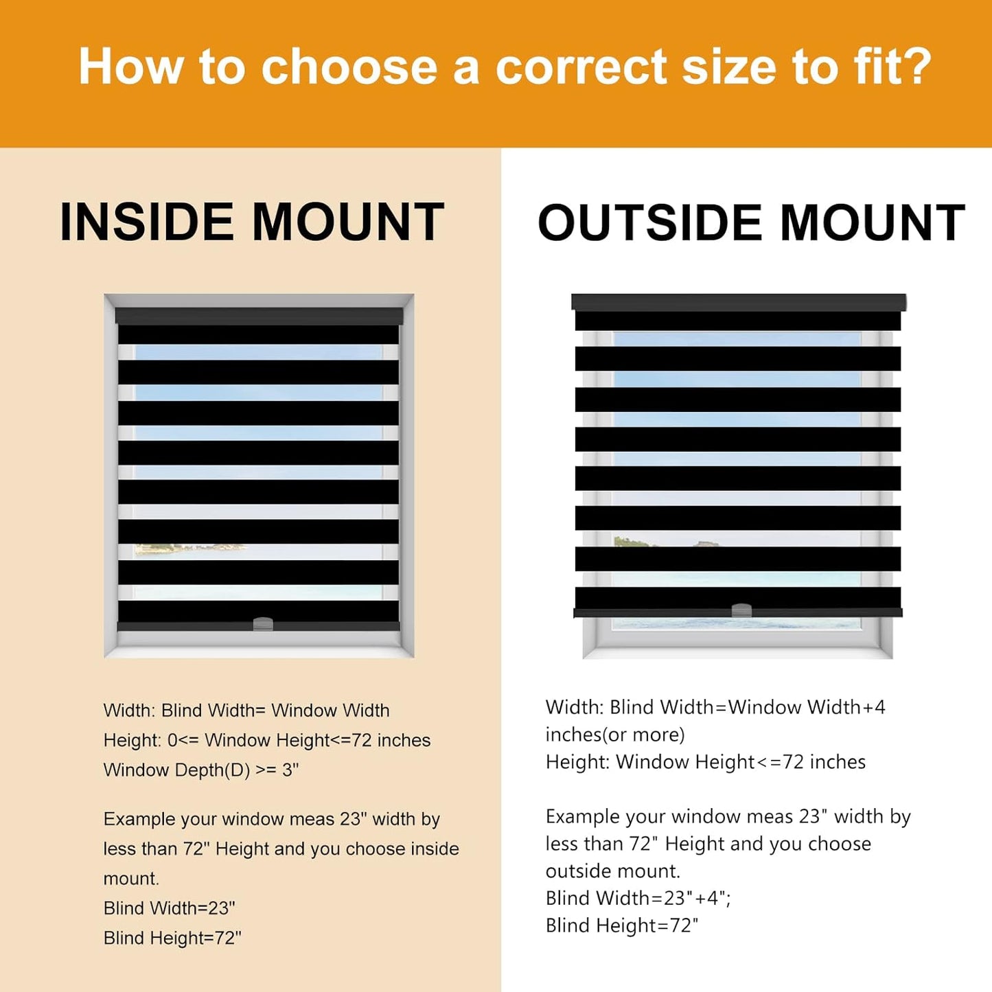 Persilux Cordless Zebra Blinds for Windows (35" W X 47" H, Black) Free-Stop Dual Layer Roller Windows Shades for Day and Night, Light Filtering Sheer Shades for Home, Easy to Install