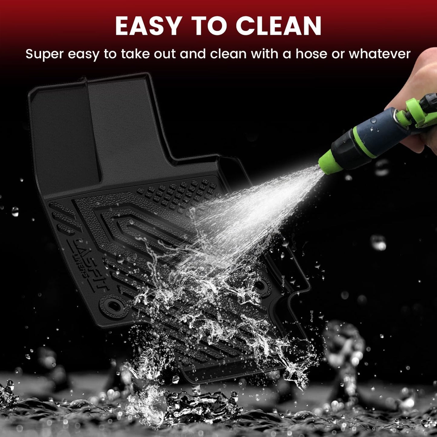 LASFIT Floor Mats&Trunk Mat Fit for Toyota RAV4 2019-2025 (Only Fit Hybrid) All Weather TPE Mats Custom Fit Floor Liner for Toyota RAV 4 1st and 2nd Row Full Set Car Mats and Cargo Liner, Black