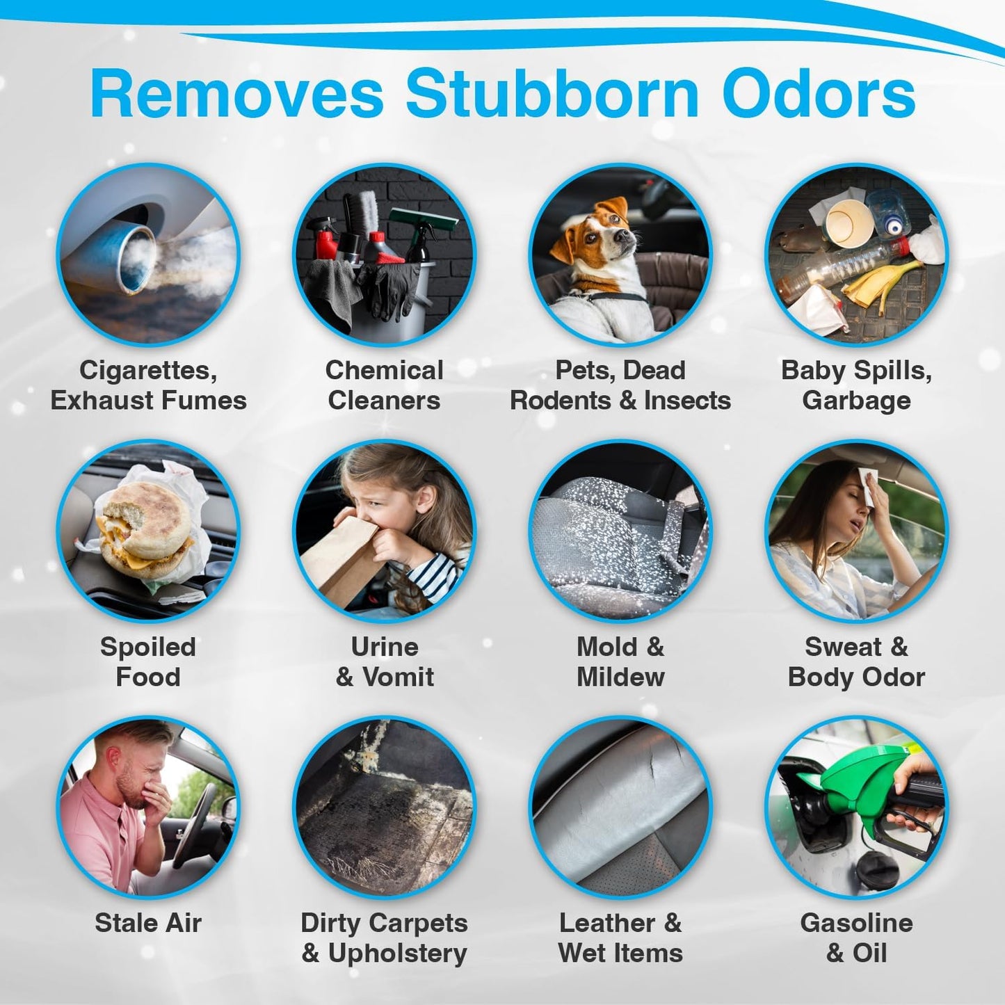 Auto Shocker Strong Car Odor Eliminator, Eco-Friendly Chlorine Dioxide Odor Bomb for Vehicle Interior Up to 250 Cubic Feet