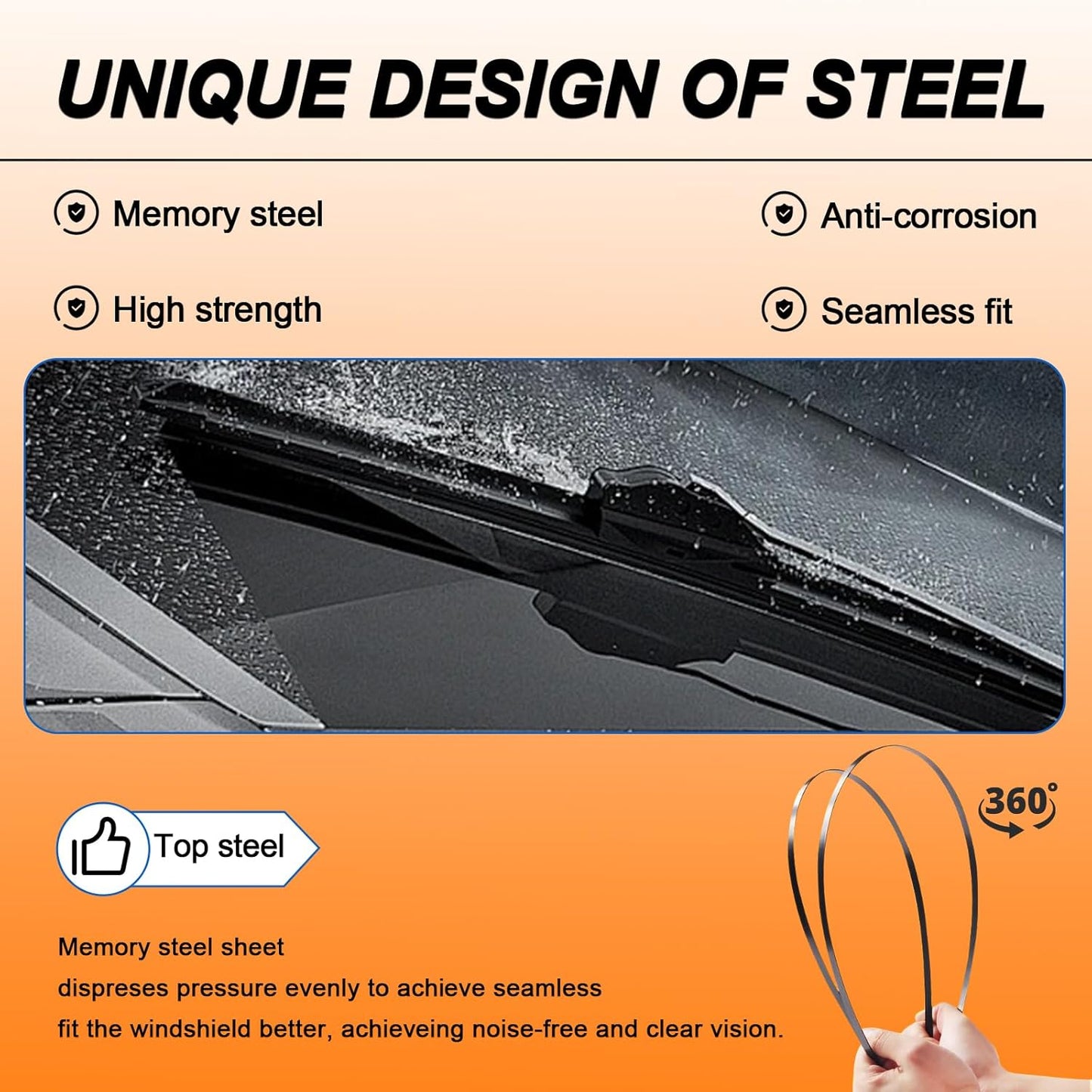 HULADAED® 26'' 16'' 12'' Windshield Wipers Replacement for Subaru Crosstrek 2013-2017 Impreza 2012-2016 Nissan Murano 2014-2009,Silicone Front Rear Wiper blades for MY Car-All Weather & Quiet(3 PACK)