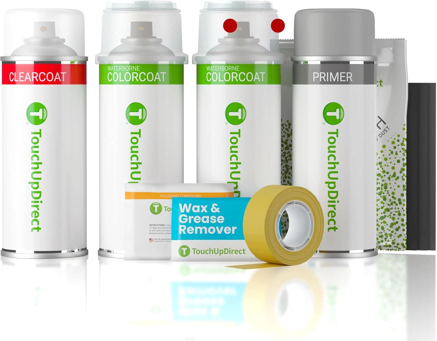 TouchUpDirect 3U5 Supersonic Red Tricoat Compatible with Toyota Exact Match Touch Up Paint Aerosol - Platinum Kit