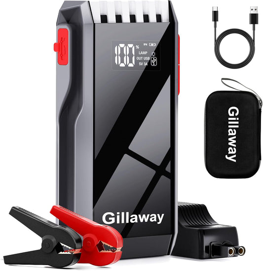 Jump Starter Battery Pack, 4500A Peak Car Battery Charger Jump Starter for Up to 10.0L Gas or 8.0L Diesel Engine,12V Car Jumper Starter Portable with Full LCD Screen (4500A)