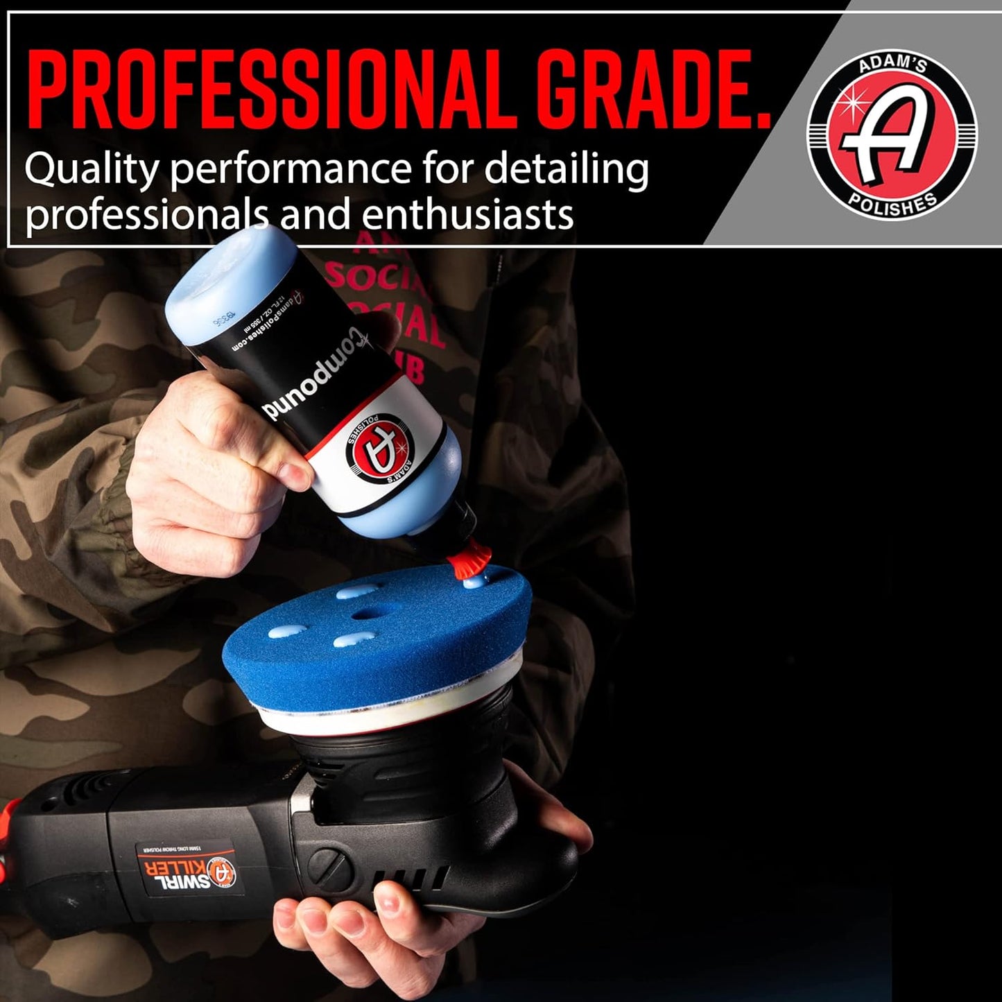 Adam's Polishes Swirl Killer 15mm Car Polisher - Buffer Polisher Dual Action Machine | Use W/Car Polish, Polishing Compound, or Car Scratch Remover | Detailing Car Wash Clay Bar Ceramic Coating