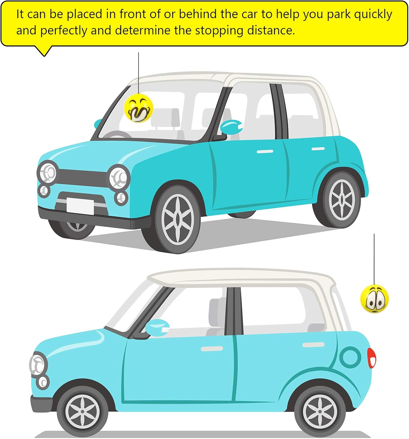 BBTO Double Garage Parking Aid Tennis Tennis Ball for Garage Parking includes Retracting Ball Sensor Assist Solution Car Stop Indicator (6 Pieces)