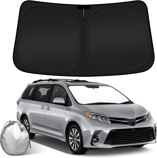Car Windshield Sun Shade Compatible with 2011-2020 Toyota Sienna Accessories Sunshade Custom Foldable Windshield Sun Visor