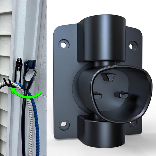 Tesla Charger Holder Wall Mount Tesla Mobile Connector Charger Holder, 5-Level 180° Swivel NACS Plug Nozzle Dock