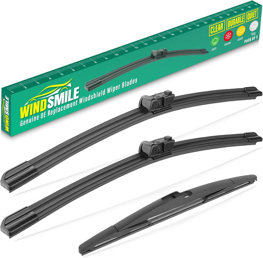 26" 20" 14" Windshield Wiper Blades Replacement for Volvo XC60 2012 2013 2014 2015 2016 2017 Premium All Weather Front Rear Wipers Set - OEM Quality (Pack of 3)