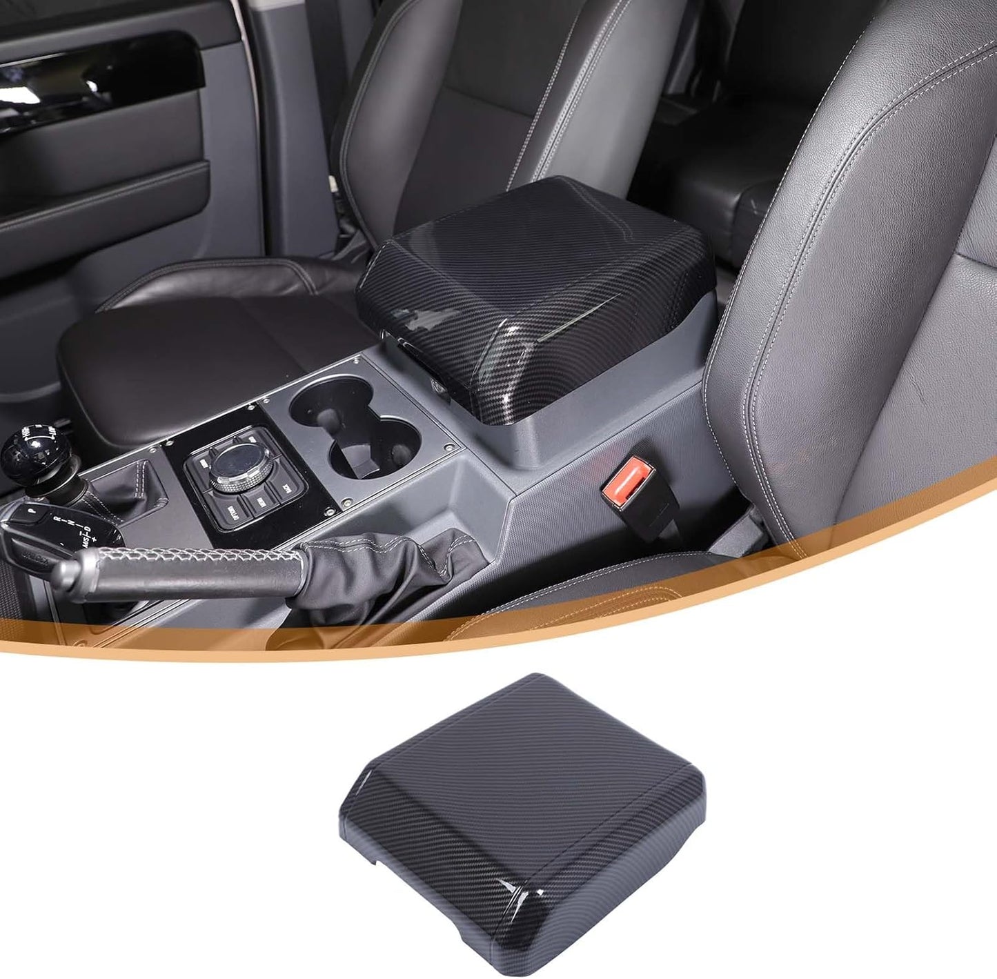 Armrest Box Cover Center Console Pad Compatible with INEOS Grenadier 2020-2025, Auto Armrest Cover, Fashionable and Beautiful, Waterproof Car Center Console Armrest Cover (Carbon Fiber)