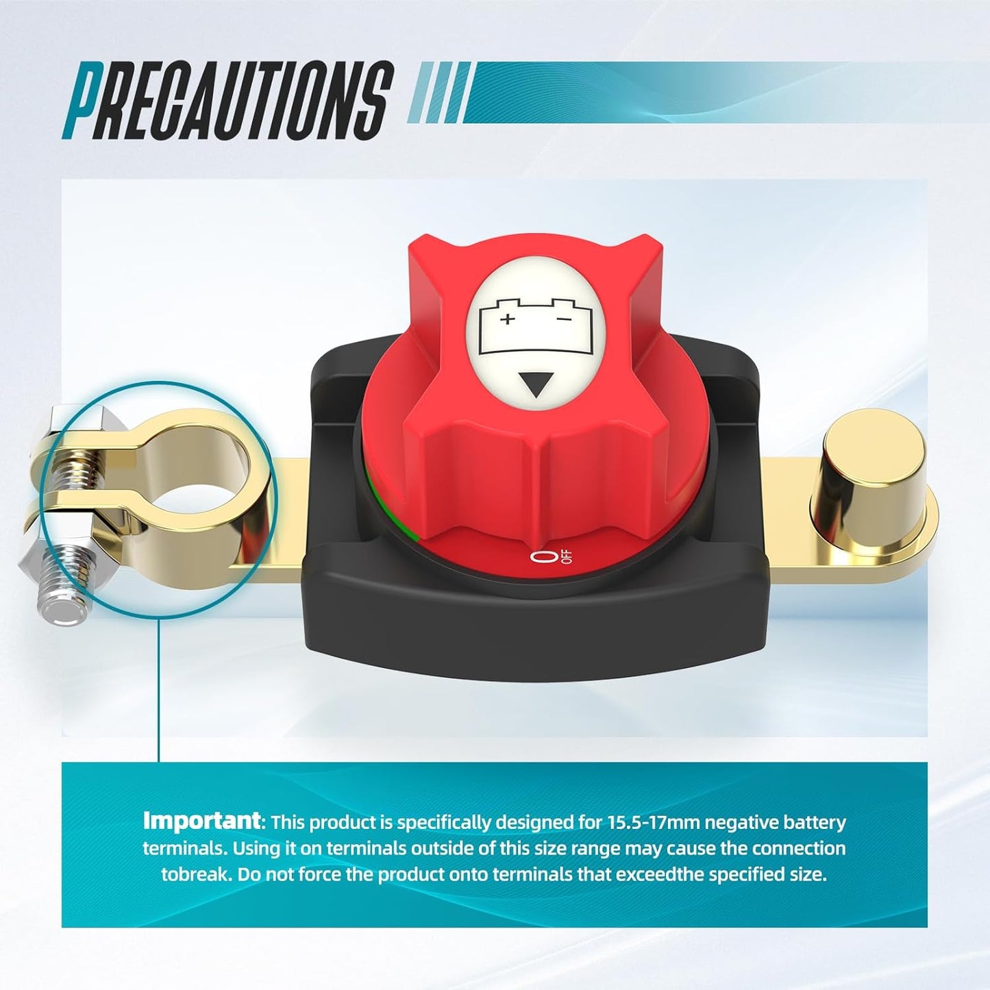 Top Post Battery Disconnect Switch, On/Off Battery Power Cut Off Switch 275A 12V-48V for Automotive, RV, Marine, Truck, Boat(2025 New)