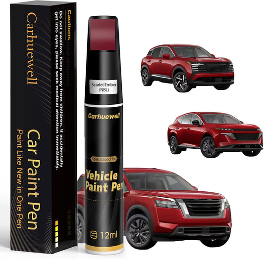 Scarlet Ember(NBL) Touch Up Paint Compatible with Nissan, Exact Match Car Paint Pen Automotive Scratch Repair Remover Kit Quick & Easy Solution for Vehile Chips and Nicks