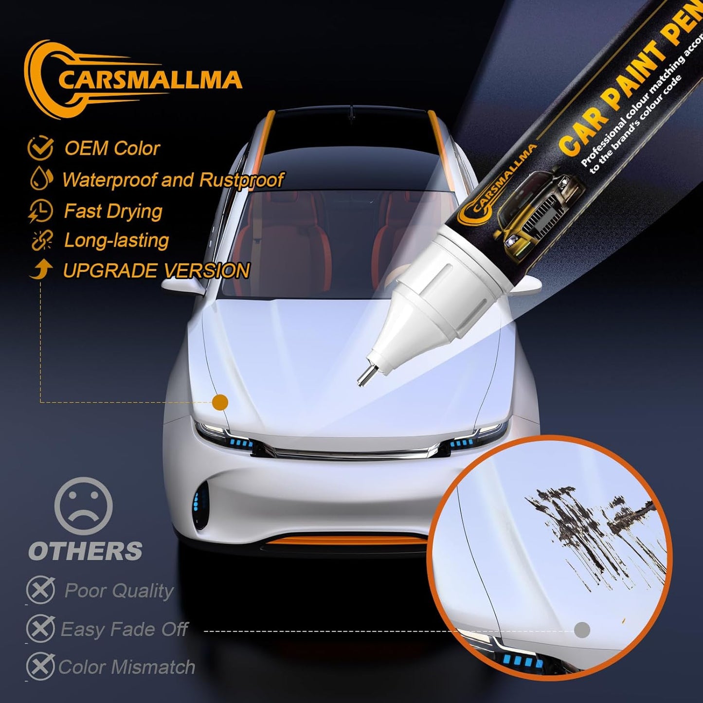 LD5K/L9 Lapiz Blue Metallic Car Touch Up Paint for Volkswagen, Color Accurate Car Paint Scratch Repair Pen Kit Quick & Easy Fix Vehicle Chips and Automotive Nicks Scuff