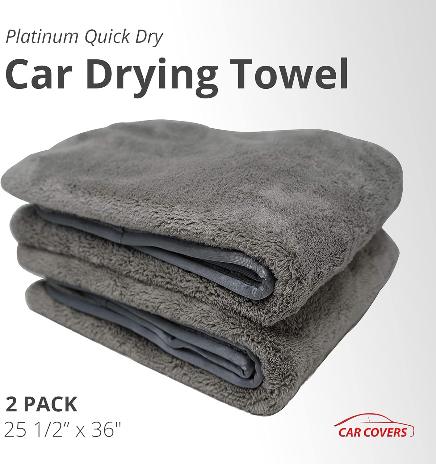 Microfiber Towels for Cars – Ultra-Absorbent Car Drying Towels, Scratch-Free and Lint-Free, High Absorbency Microfiber Cleaning Cloths, Ideal Detailing Products, 36" x 25" - 2 Pack