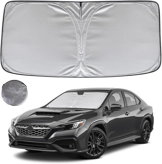 KAYZT Windshield Sun Shade for 2017-2023 Subaru Impreza WRX Sedan Impreza WRX Hatchback WRX STI Foldable Sunshade Front Window Custom Fit Car Accessories
