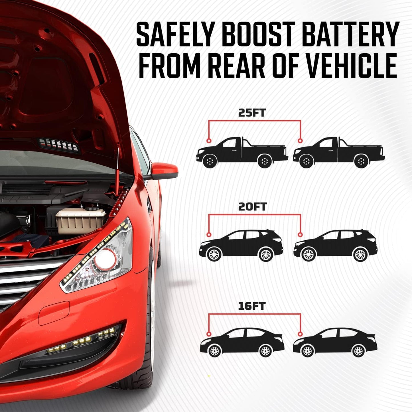 Energizer Jumper Cables for Car Battery, Heavy Duty Automotive Booster Cables for Jump Starting Dead or Weak Batteries with Carrying Bag Included (20-Feet (2-Gauge)
