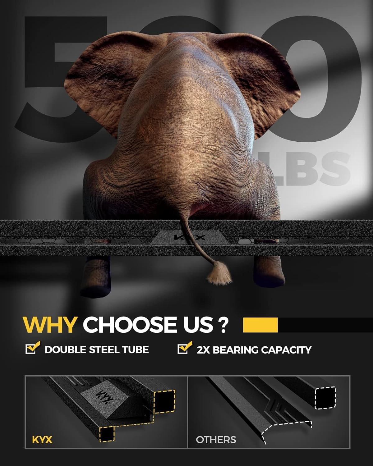 KYX Running Boards & Steps Nerf Bars Fit for 2015-2025 Chevy Colorado/Canyon Crew Cab, A Pair 6 inch Car Door Side Steps Nerf Bars Truck Boards Step Rails-Dual Tube