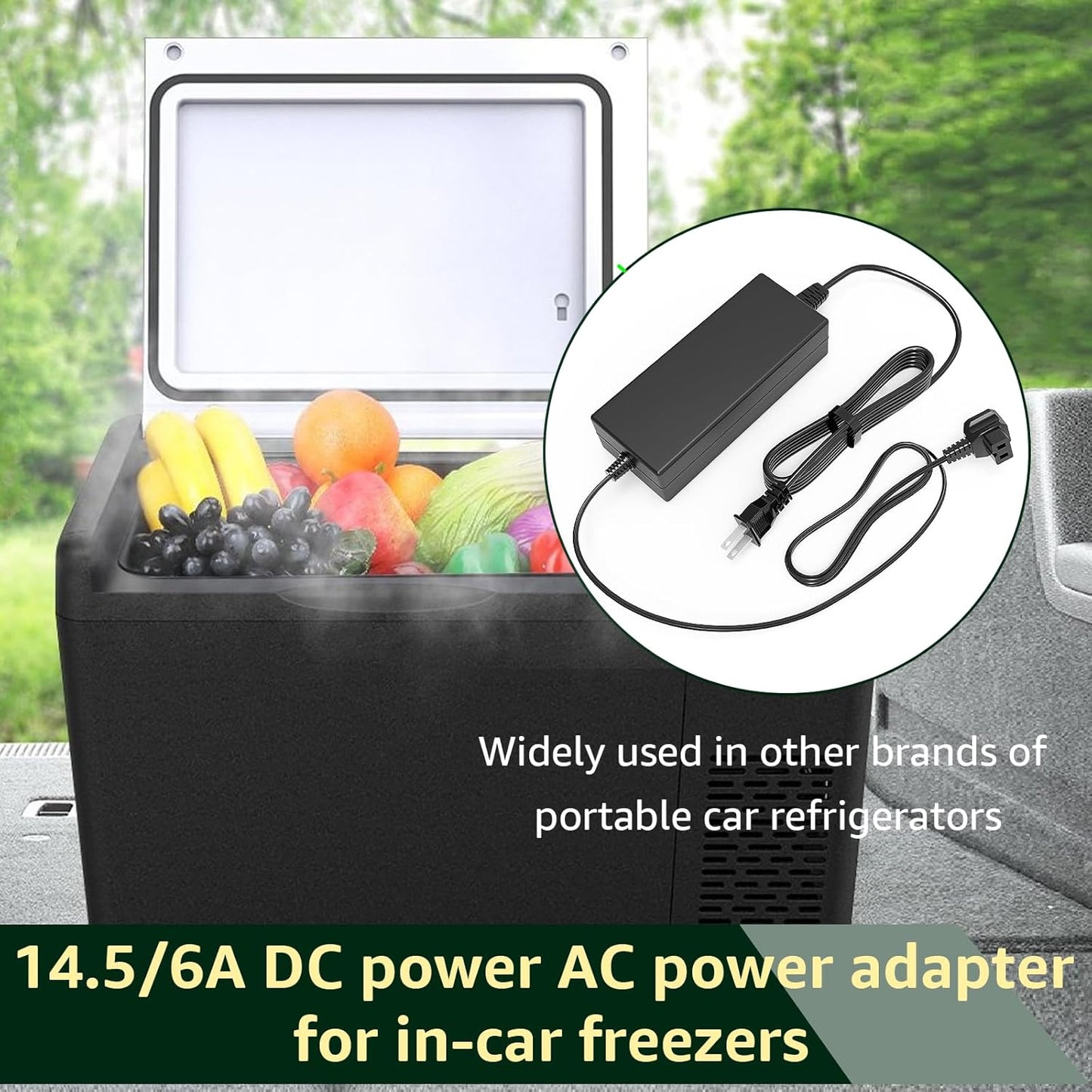 Power Cord Compatible with Alpicool, Bodega, Euhomy, BougeRV, ARB, ICECO, Setpower, JoyTutus for Most Car Refrigerators﻿